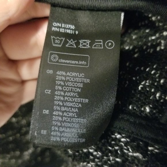 Tweed Knit Black and White Open Cardigan H&M - Picture 9 of 11